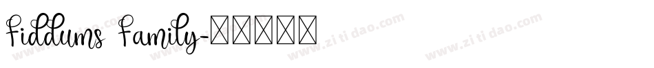 Fiddums Family字体转换